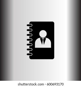 Notebook icon, organizer vector illustration