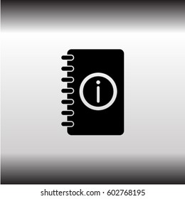 Notebook icon, organizer vector illustration