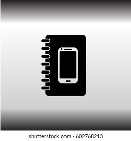 Notebook icon, organizer vector illustration