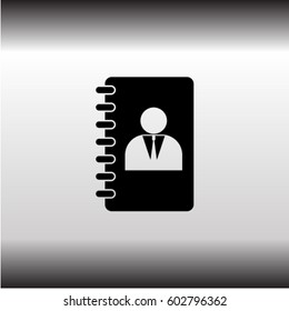 Notebook icon, organizer vector illustration