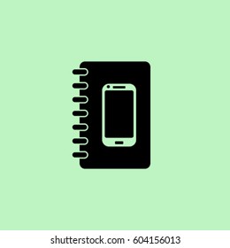 Notebook icon, organizer vector illustration