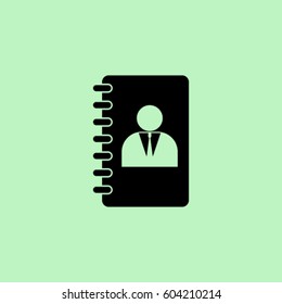 Notebook icon, organizer vector illustration