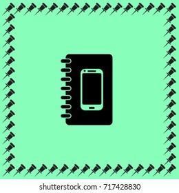 Notebook icon, organizer vector illustration