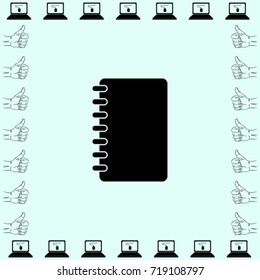 Notebook icon, organizer vector illustration