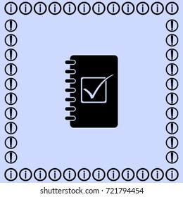 Notebook icon, organizer vector illustration