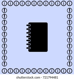 Notebook icon, organizer vector illustration
