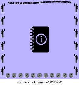 Notebook icon, organizer vector illustration