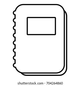Notebook icon. Outline illustration of notebook vector icon for web