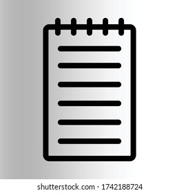 Darstellung des Notizbilds isolierte Vektorgrafik