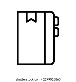 Notebook icon in outline style