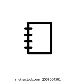 notebook icon outline style UI UX illustration