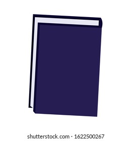notebook icon over white background, vector illustration