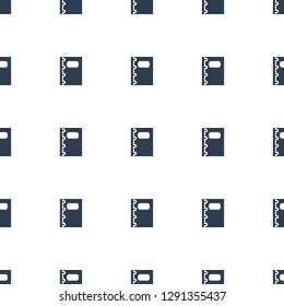 notebook icon pattern seamless white background. Editable filled notebook icon. notebook icon pattern for web and mobile.