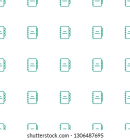 notebook icon pattern seamless white background. Editable outline notebook icon. notebook icon pattern for web and mobile.