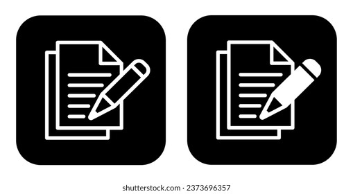 notebook icon with pen, vector file