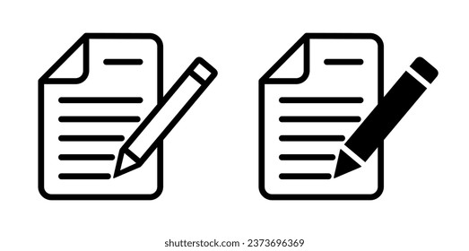 notebook icon with pen, vector file
