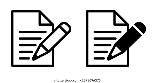 notebook icon with pen, vector file