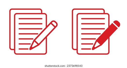 notebook icon with pen, vector file