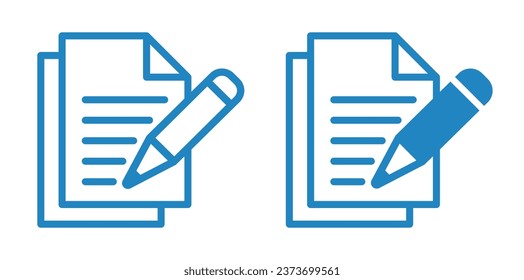 notebook icon with pen, vector file