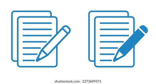 notebook icon with pen, vector file