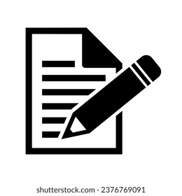 notebook icon with pen, vector file