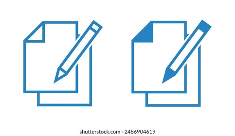 notebook icon with pen, vector file