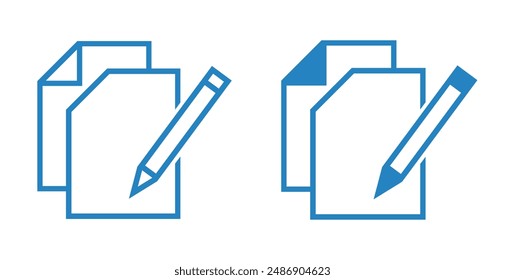 notebook icon with pen, vector file