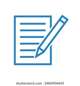 notebook icon with pen, vector file
