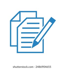 notebook icon with pen, vector file