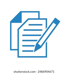 notebook icon with pen, vector file