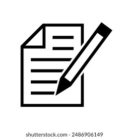 notebook icon with pen, vector file