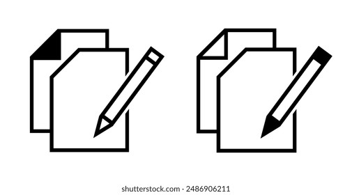 notebook icon with pen, vector file