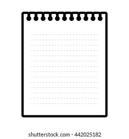 Notebook icon. Piece of paper. vector graphic