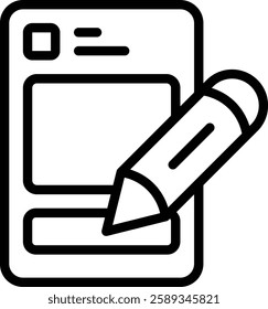 Notebook Icon. Record Book Icon