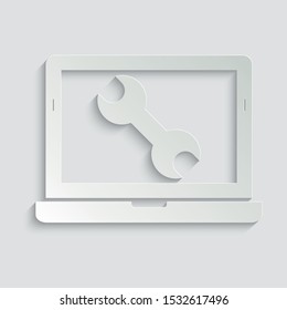   notebook icon with repair Icon vector paper icon