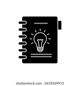 Notebook Icon Representing Idea Strategy and Business Documentation
