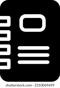 Notebook Icon represents note-taking, writing, and documentation, embodying ideas, thoughts, and creativity