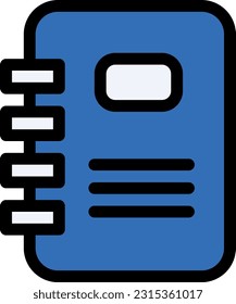 Notebook Icon represents note-taking, writing, and documentation, embodying ideas, thoughts, and creativity