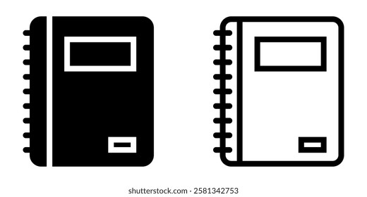 Notebook icon set. flat illustration of vector icon on white background