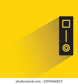 notebook icon with shadow on yellow background