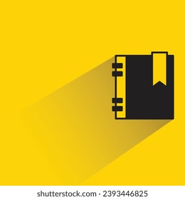 notebook icon with shadow on yellow background