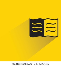 notebook icon with shadow on yellow background