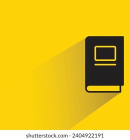 notebook icon with shadow on yellow background