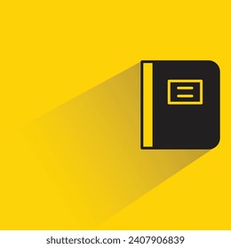 notebook icon with shadow on yellow background