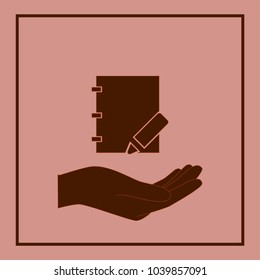 notebook icon sign