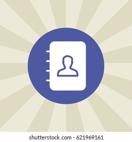 note-book icon. sign design. background