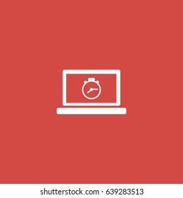notebook icon. sign design. red background
