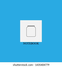 notebook icon sign signifier vector