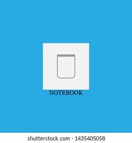 notebook icon sign signifier vector