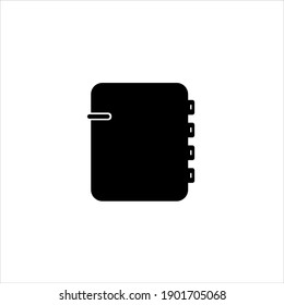 Icono de bloc de notas. Icono de la ilustración de diseño de símbolo de signo aislado en fondo blanco